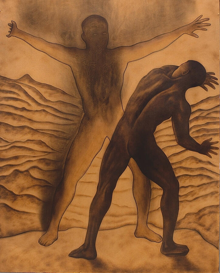 An Encounter with Self Pyrography (fire on wood)