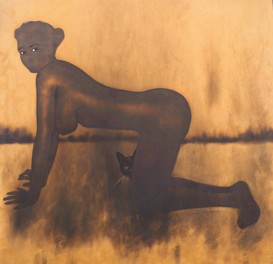 Where the Shadow Speaks True Pyrography (fire on wood)